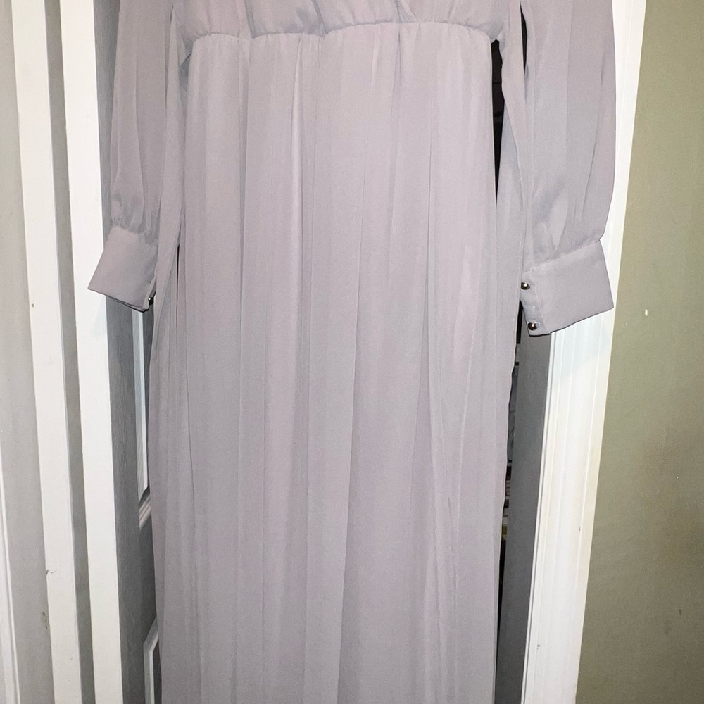 Baltic Born Light Gray Long Sleeve Dress